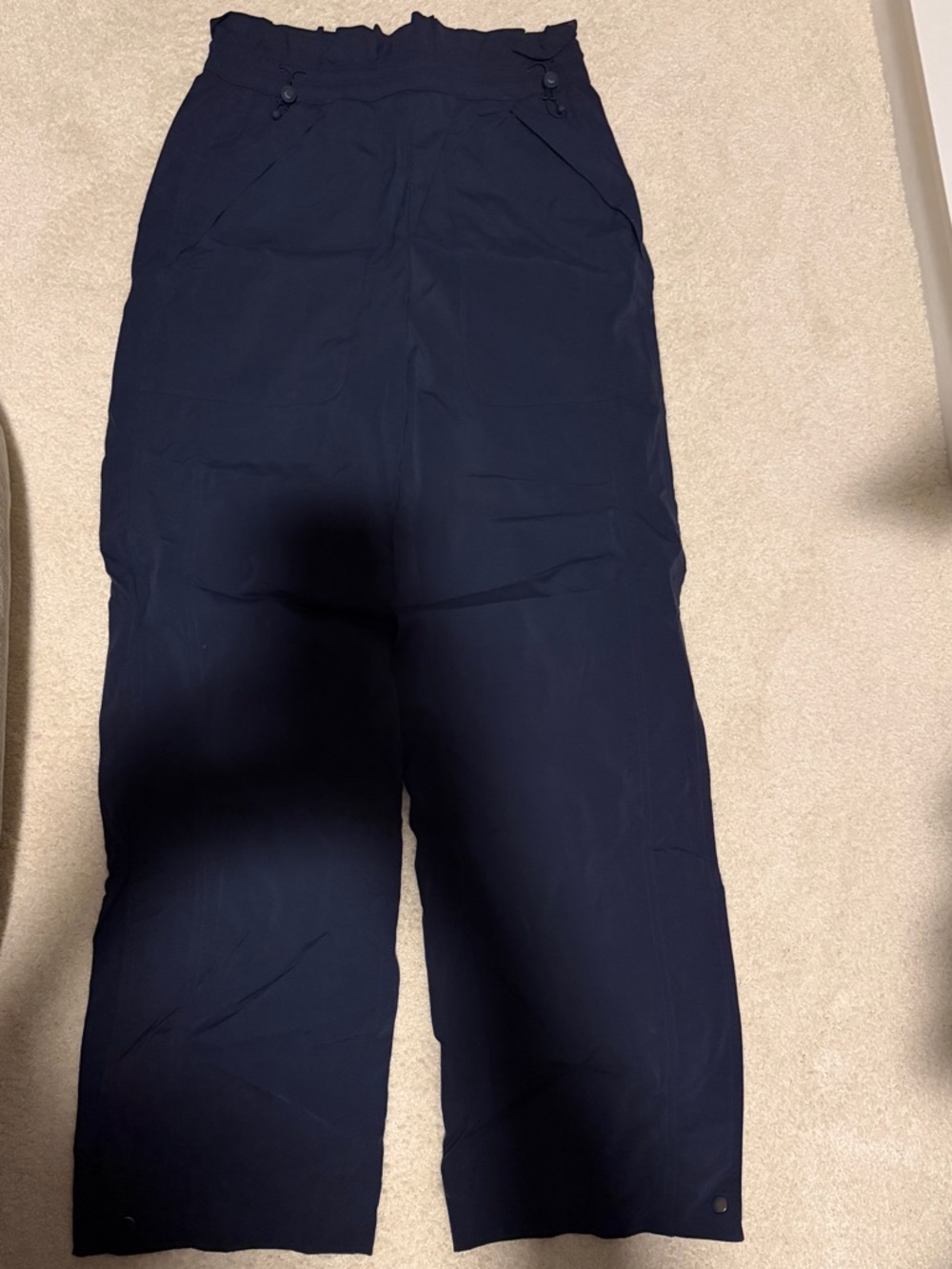 Athleta Navy High-Waist athletic Leg Cargo Pants
